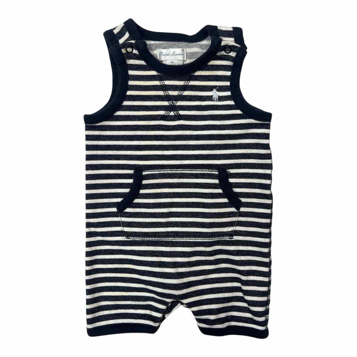 Ralph Lauren (A) Navy Infant Size 6 MO Boy's CasualRomper
