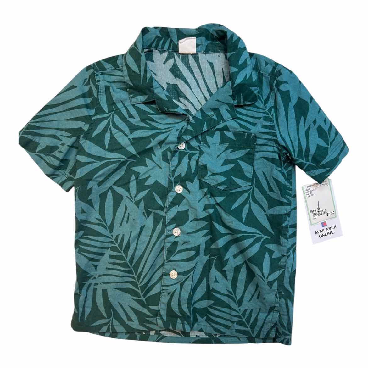 Gap (B) Teal Toddler Size 4T ButtondownSS