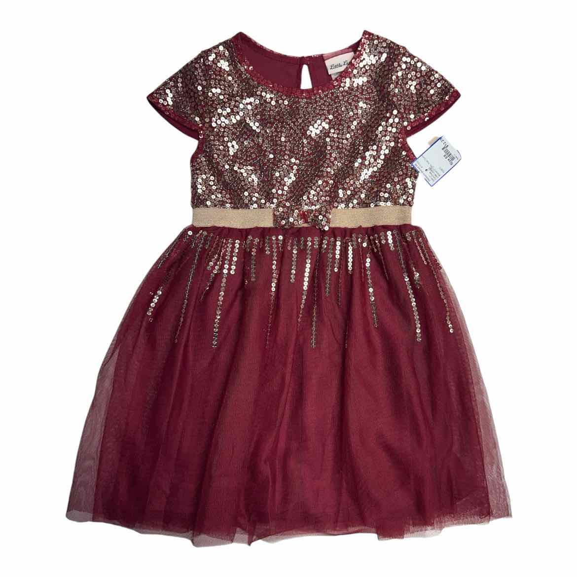 Little Lass (D) Mulberry Youth Size 6X Girl's PartyDress