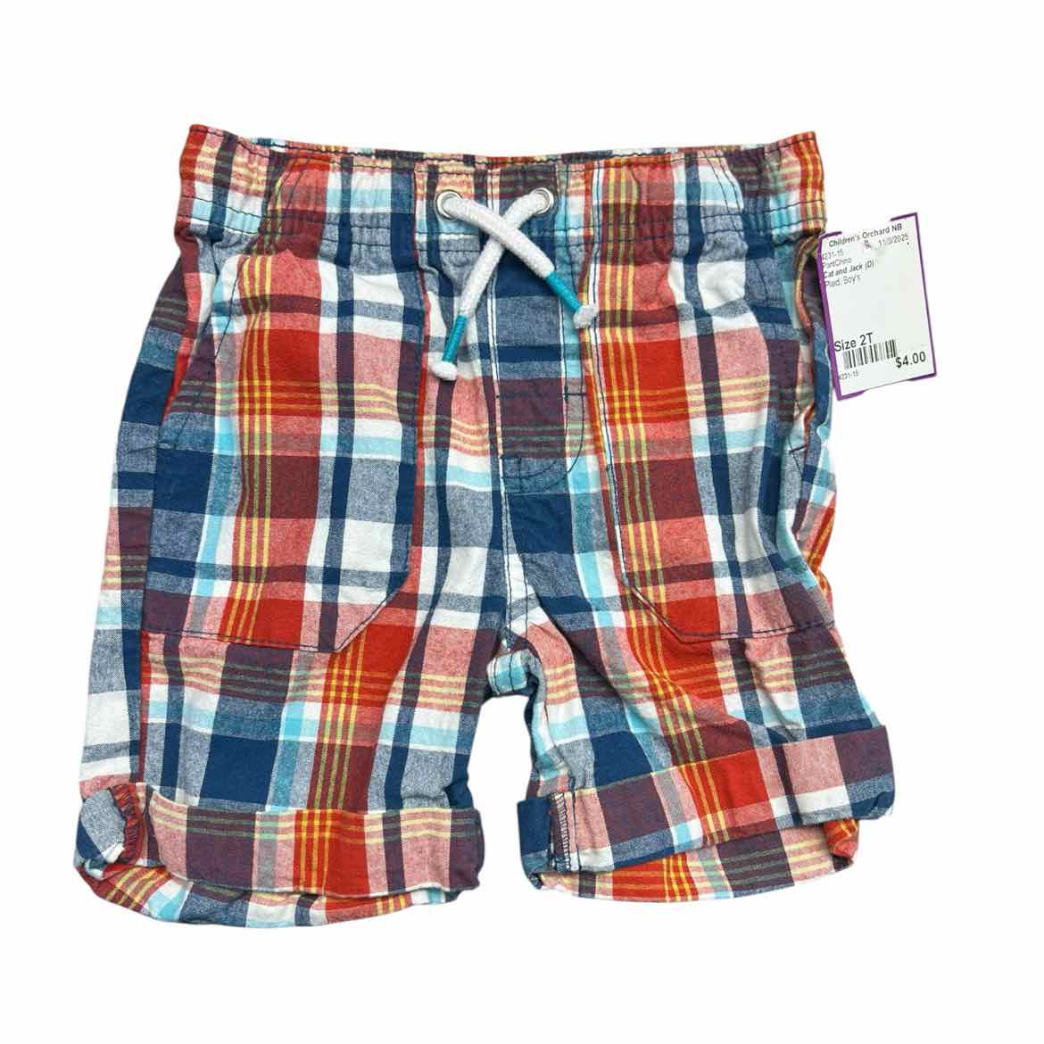 Cat and Jack (D) Plaid Toddler Size 2T PantChino