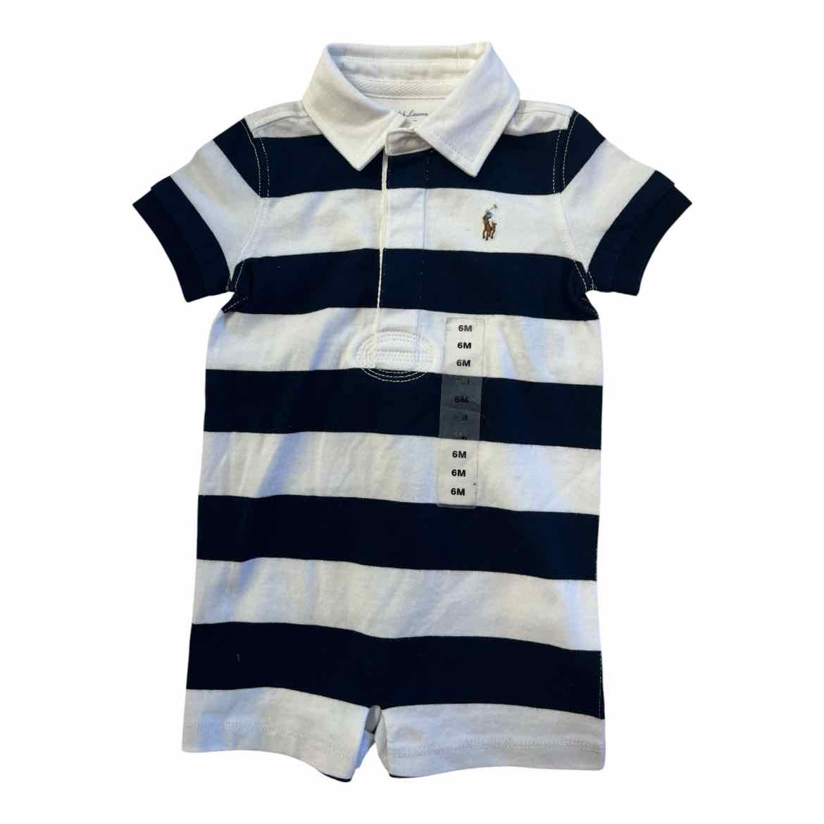 Ralph Lauren (A) Stripe Infant Size 6 MO Boy's CasualRomper