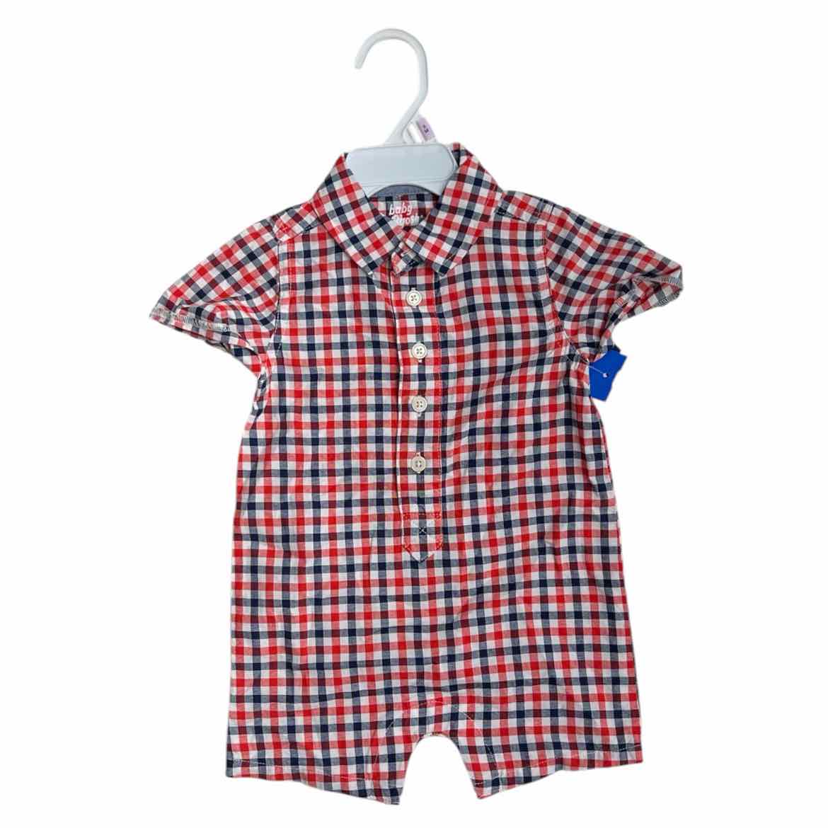 OshKosh BGosh (B) Red, White, & Blue Infant Size 9 MO Boy's CasualRomper