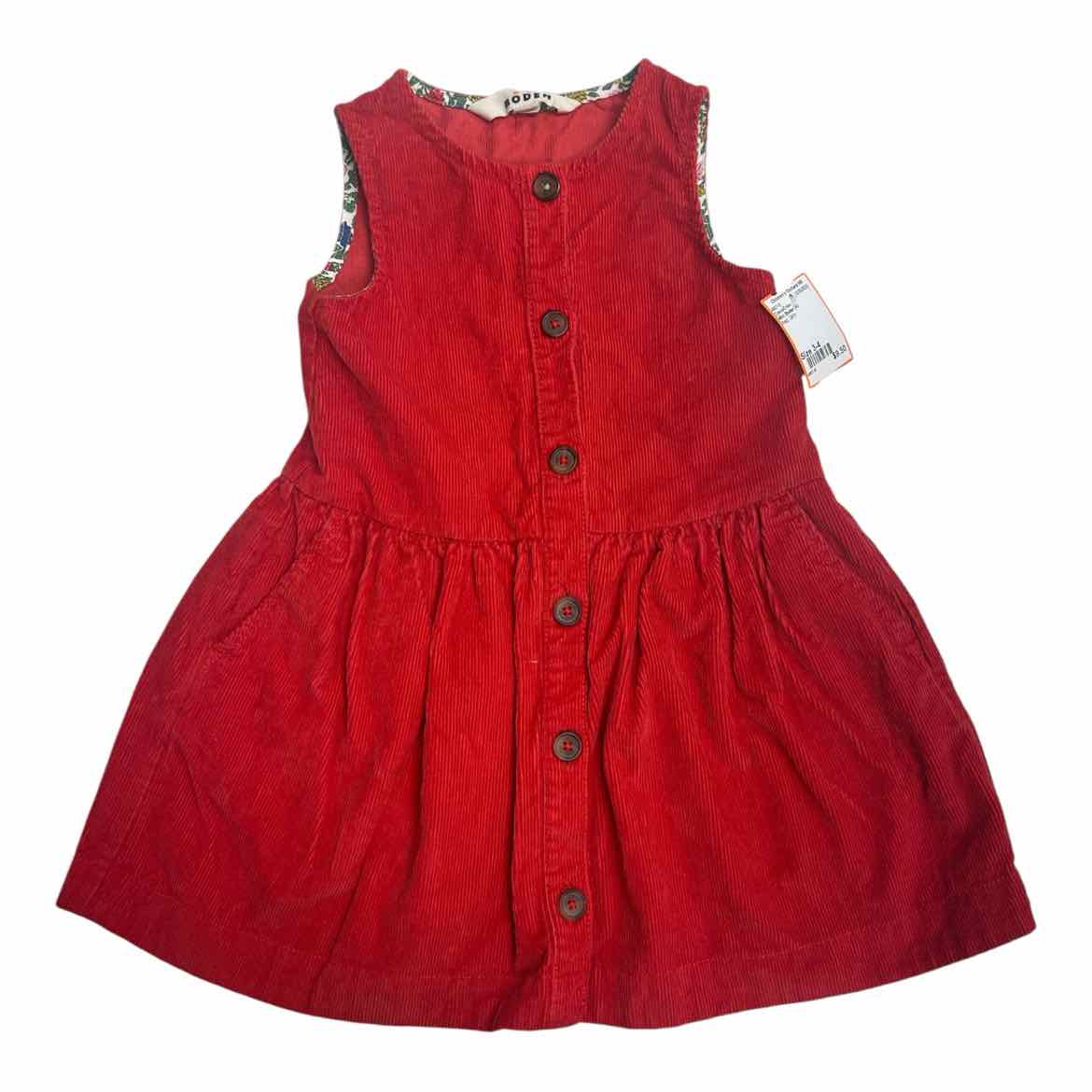 Mini Boden (A) Red Toddler Size 3-4 Girl's CasualDress