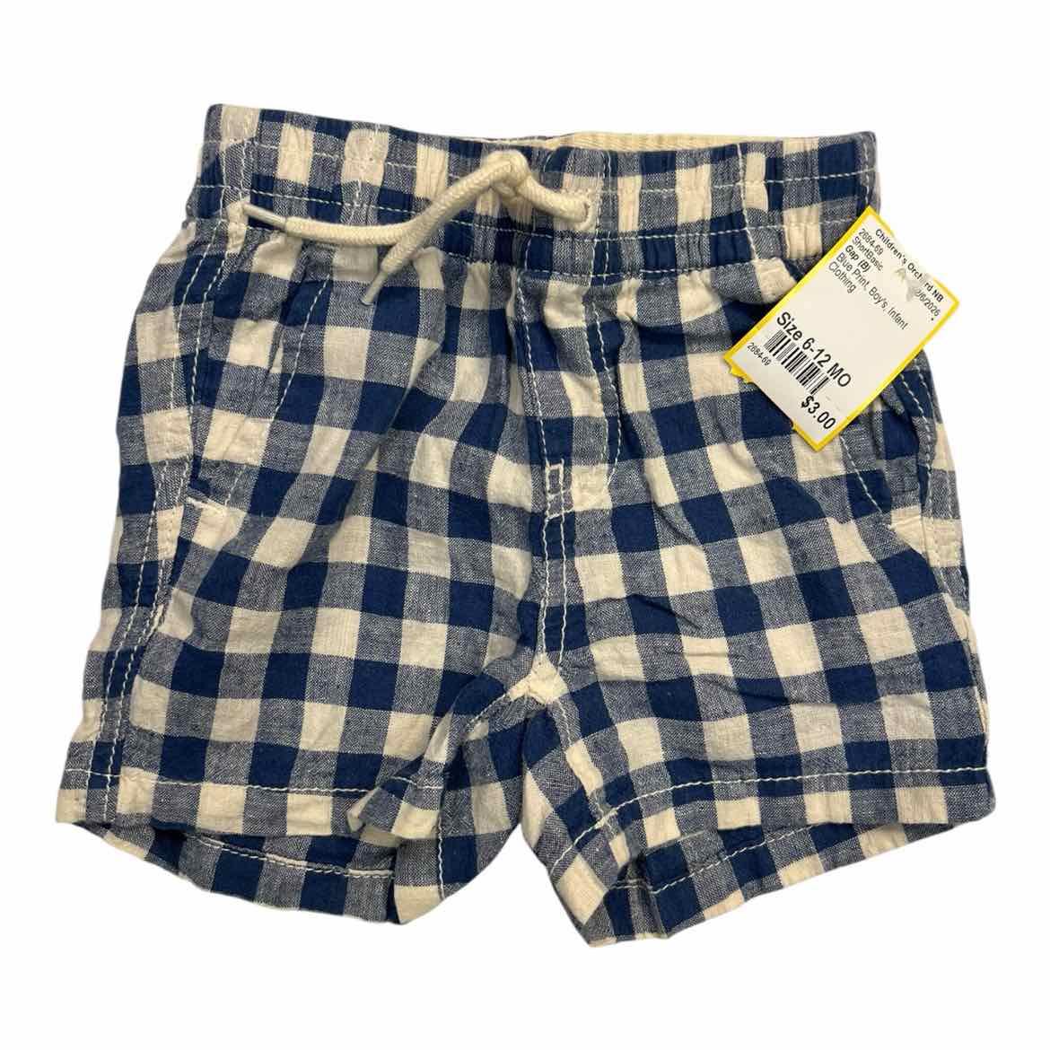 Gap (B) Blue Print Infant Size 6-12 MO Boy's ShortBasic