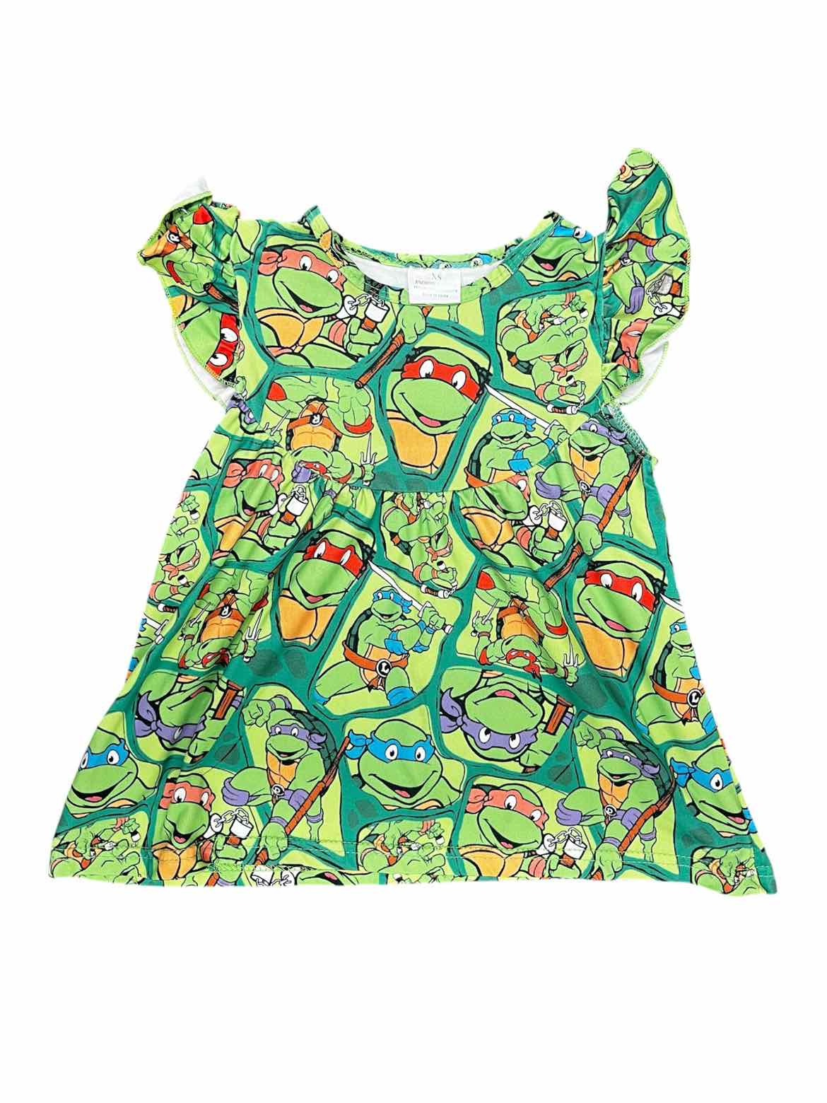D Brand Green Print Toddler Size 2T Girl's CasualDress