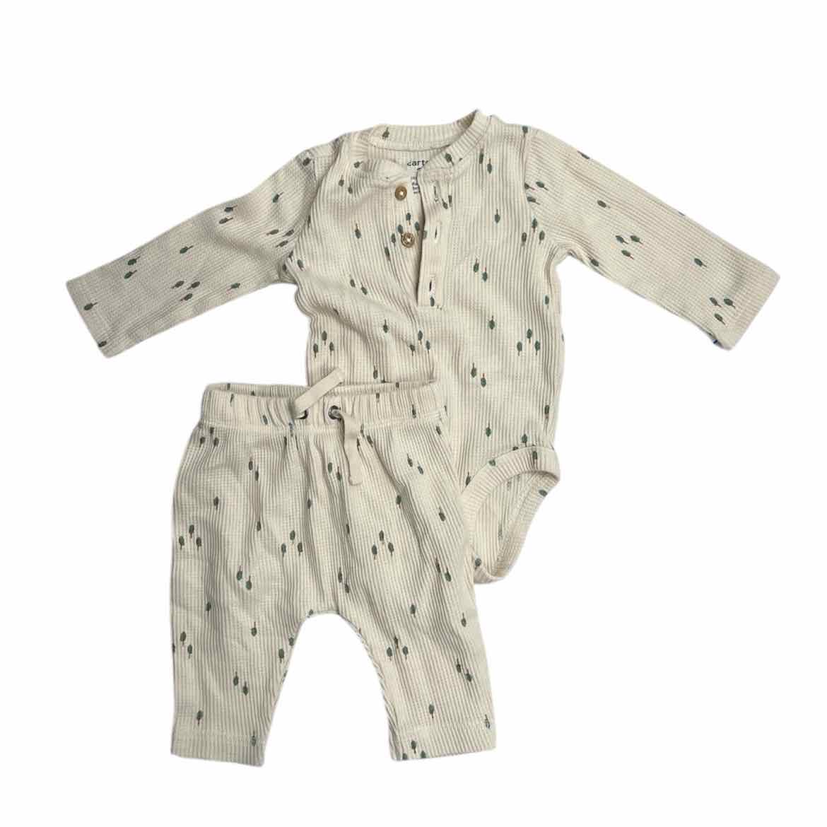 Carters (C) Cream Infant Size 3 MO Boy's 2PC Casual