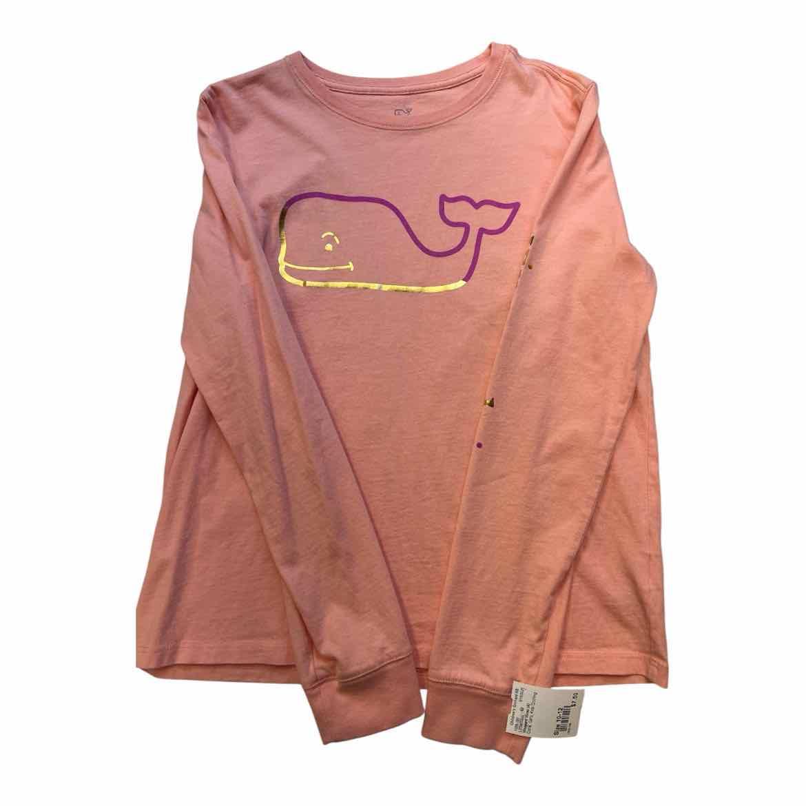Vineyard Vines (A) Coral Youth Size 10-12 Girl's LSTopBasic