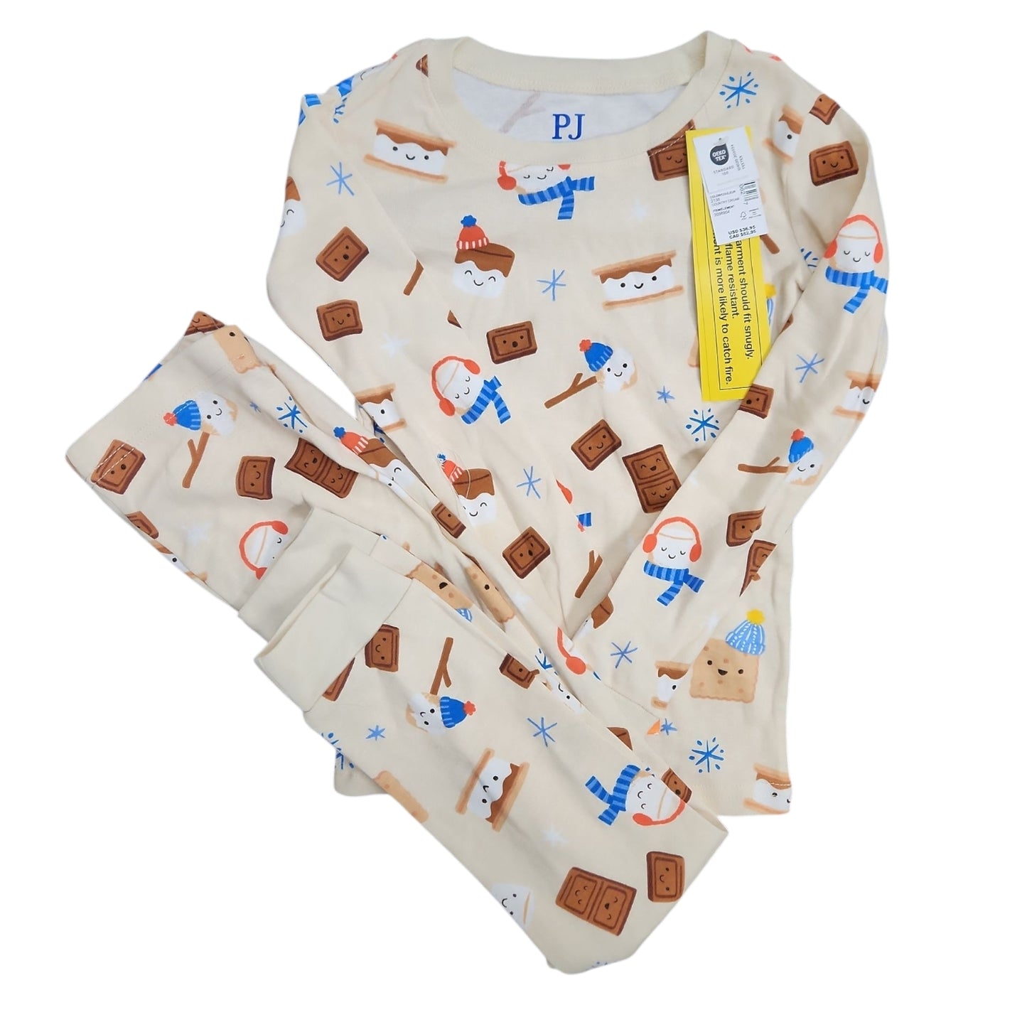 Children's Place (D) Cream Youth Size 7 Boy's 2PCSleepwear
