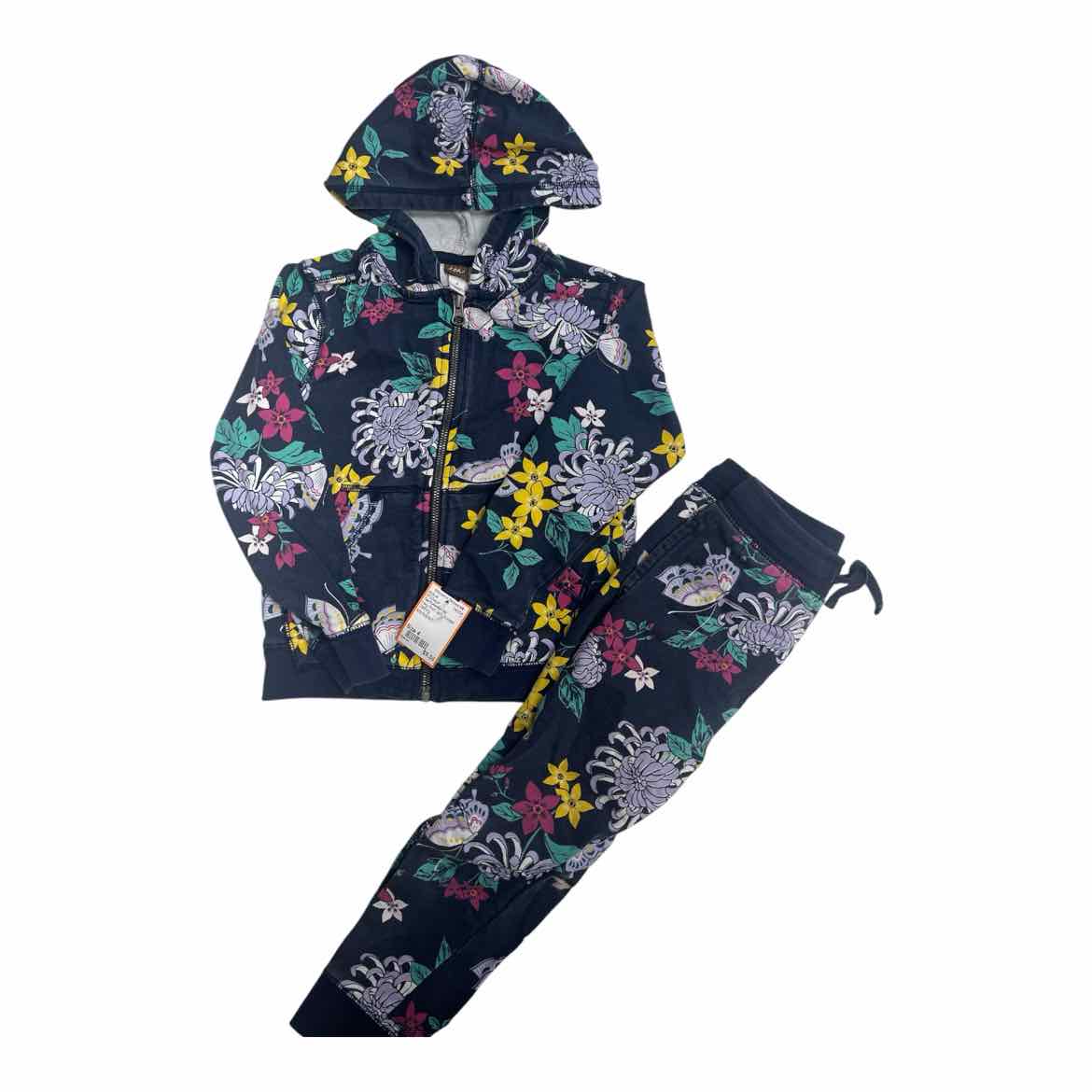 Tea Collection (A) Navy Print Toddler Size 4 Girl's 2PCCasual