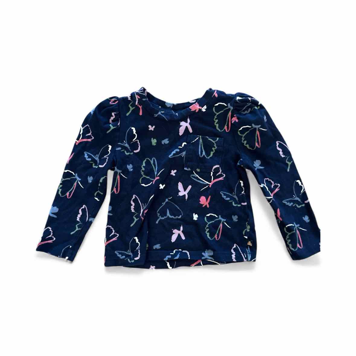 Gap (B) Navy Print Toddler Size 2-3 Girl's LSTopBasic