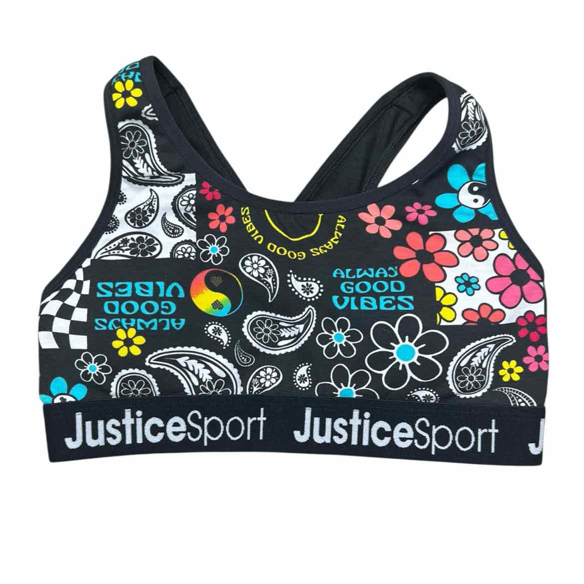 Justice (D) 7-8 Black Sports bras