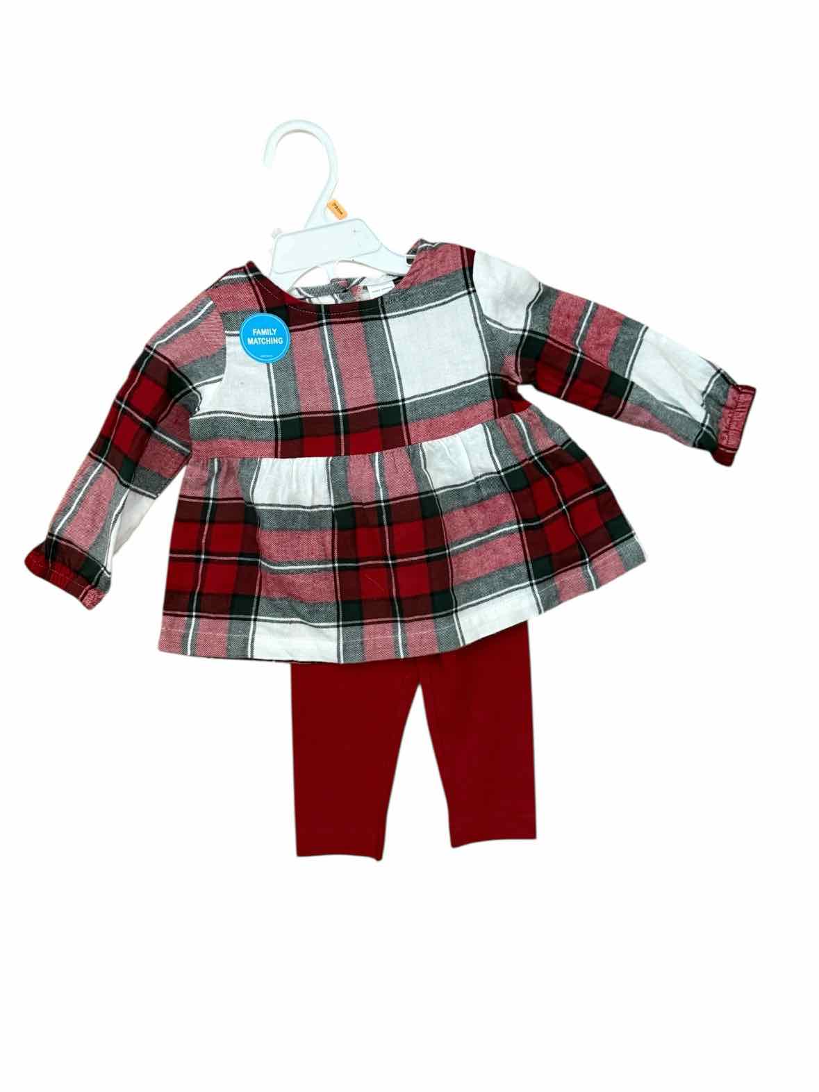 Carters (C) Plaid Infant Size 12 MO 2PC Casual