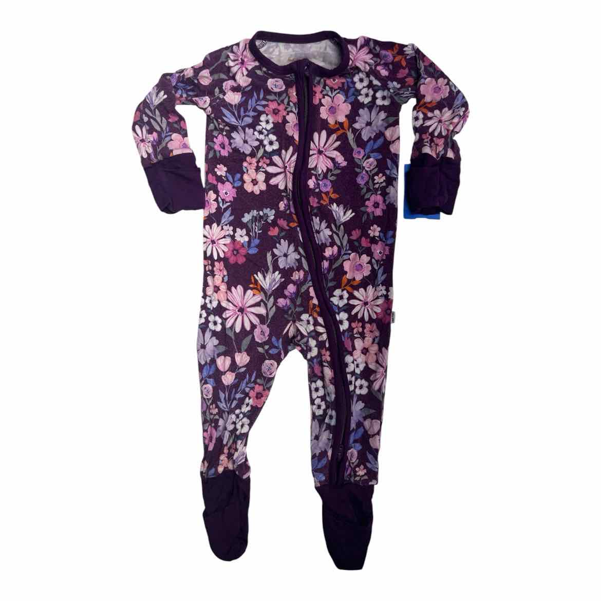 Little Sleepies (AA) Purple Print Infant Size 3-6 MO Girl's 1PCSleepwear
