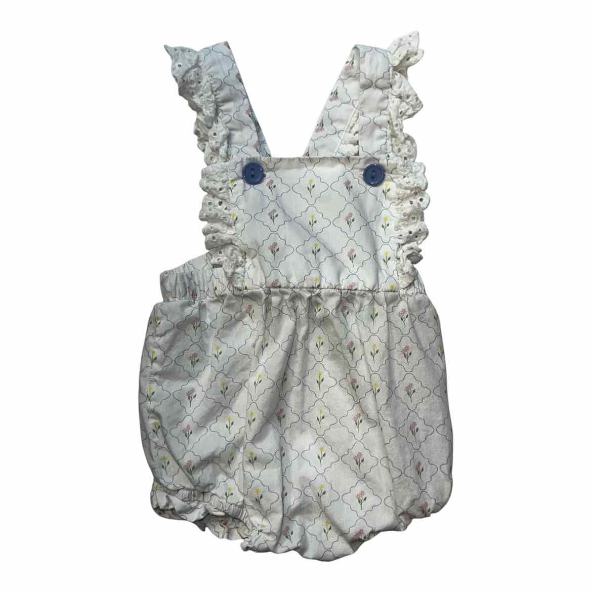 Rare Editions (B) White Infant Size 6 MO Boy's CasualRomper