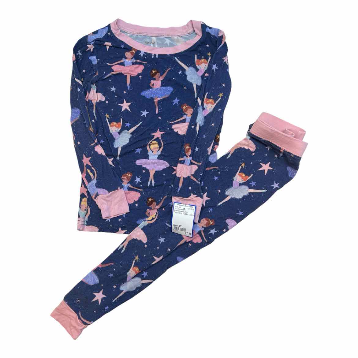 Little Sleepies (AA) Navy Toddler Size 3T Girl's 2PCSleepwear