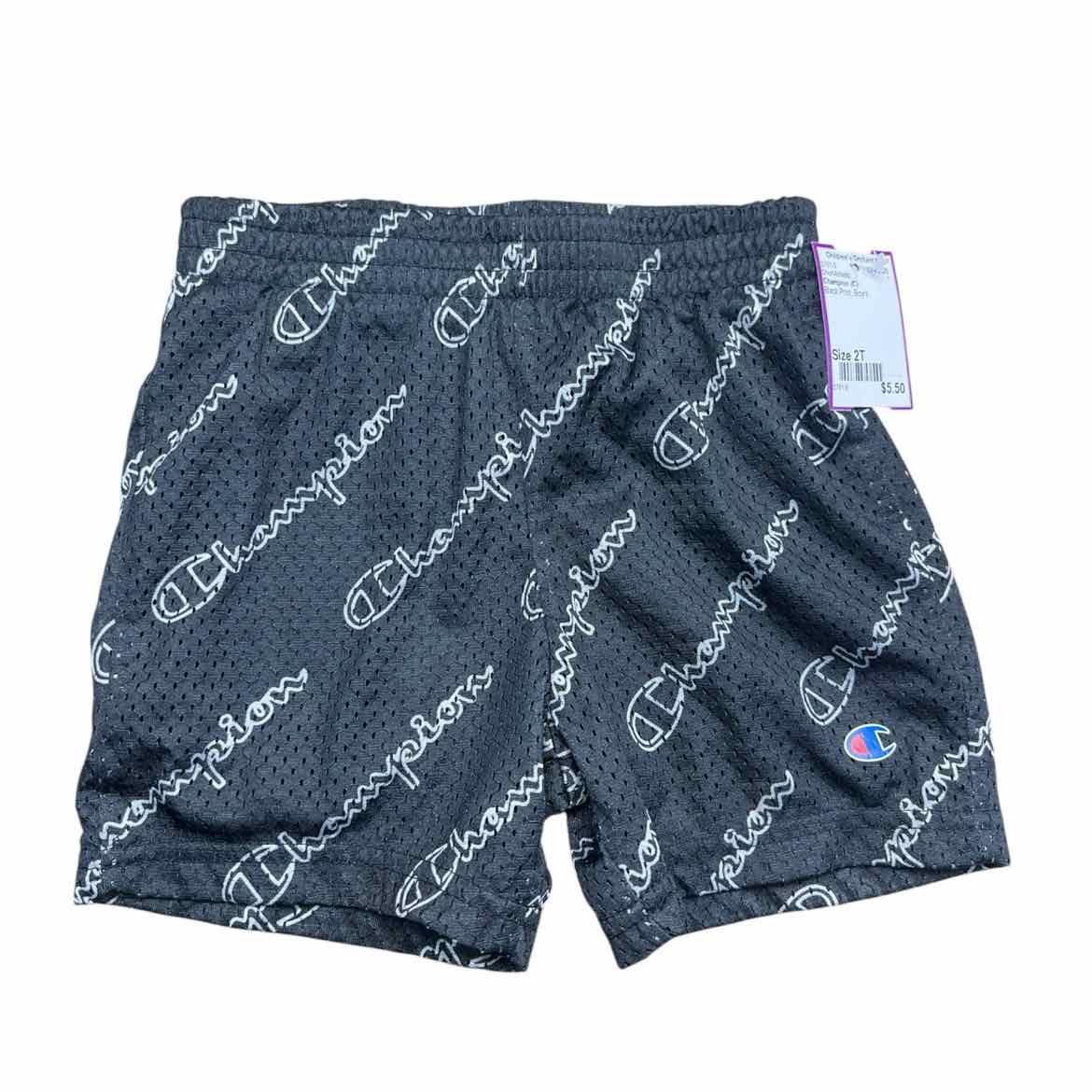 Champion (C) Black Print Toddler Size 2T ShortAthletic