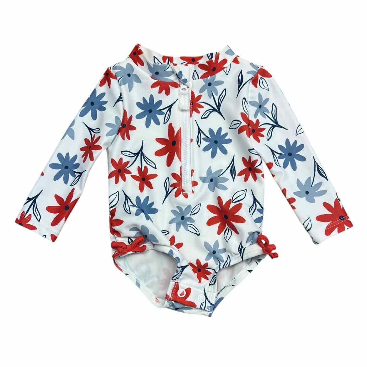 Just One You (D) White Print Infant Size 3 MO 1PCSwimwear