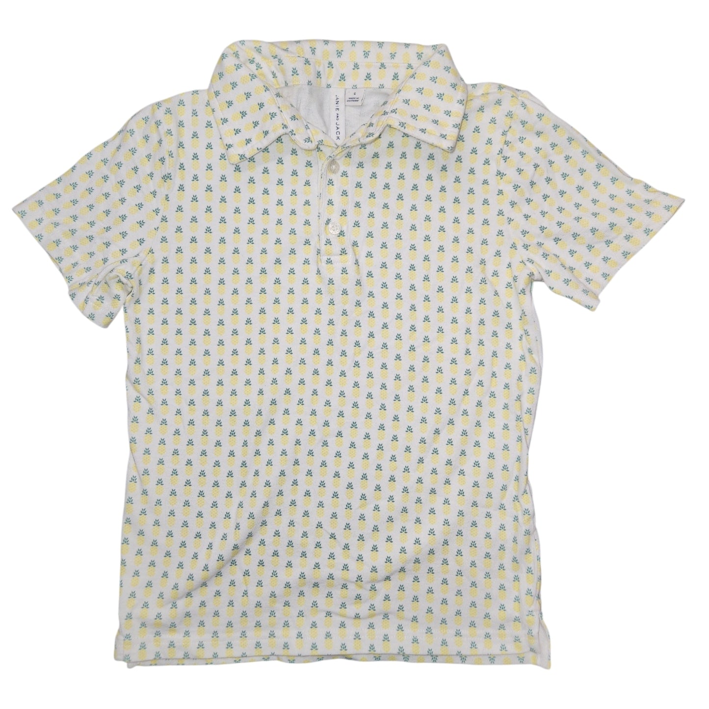 Janie and Jack (A) Yellow Print Youth Size 6 Polo