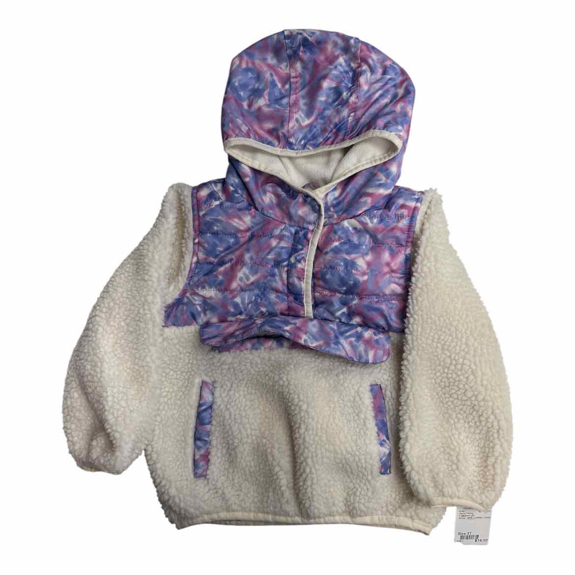 1 Madison (A) White Toddler Size 3T Girl's Jacket Fleece