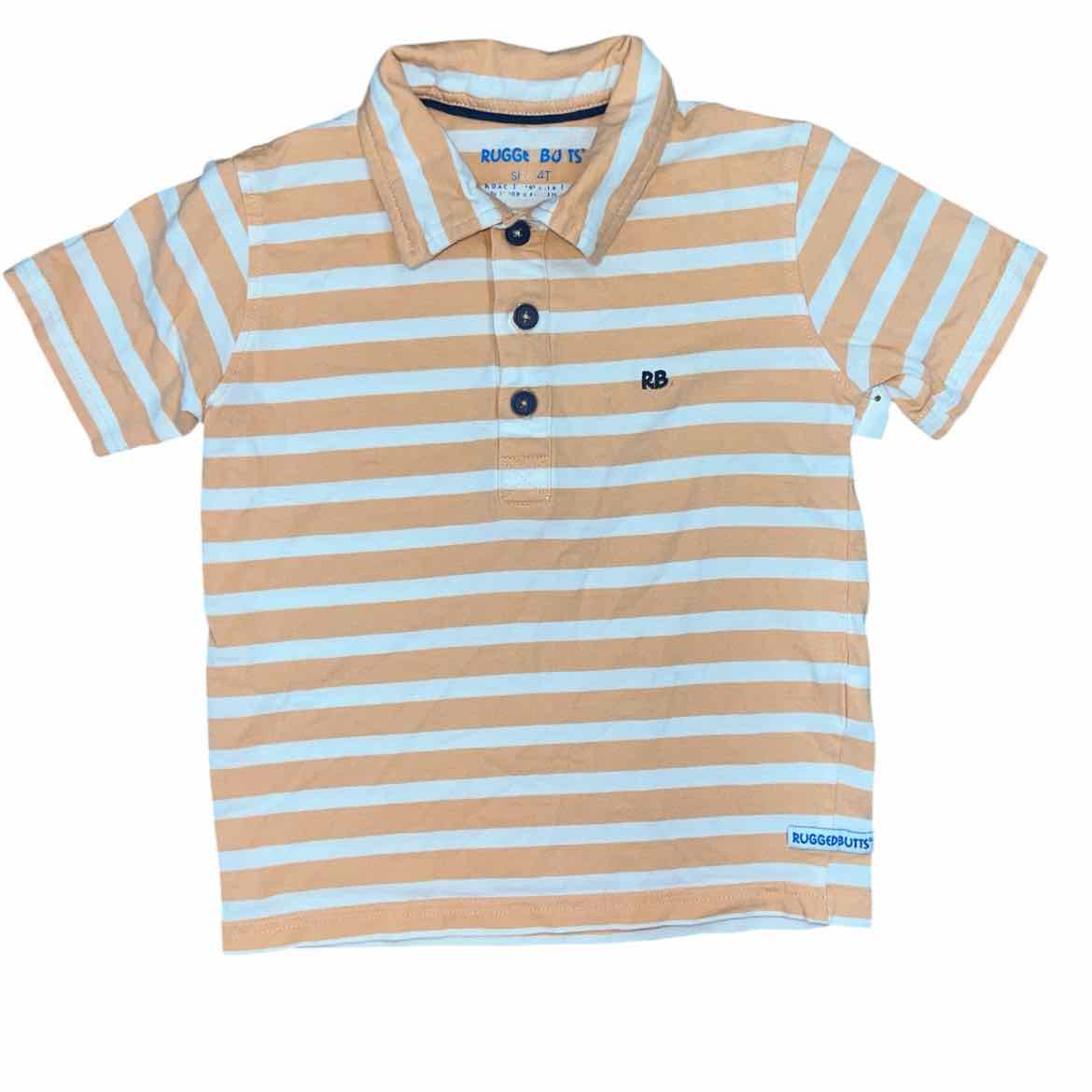 Ruffle Butts and Rugg (B) Coral Toddler Size 4T Boy's Polo