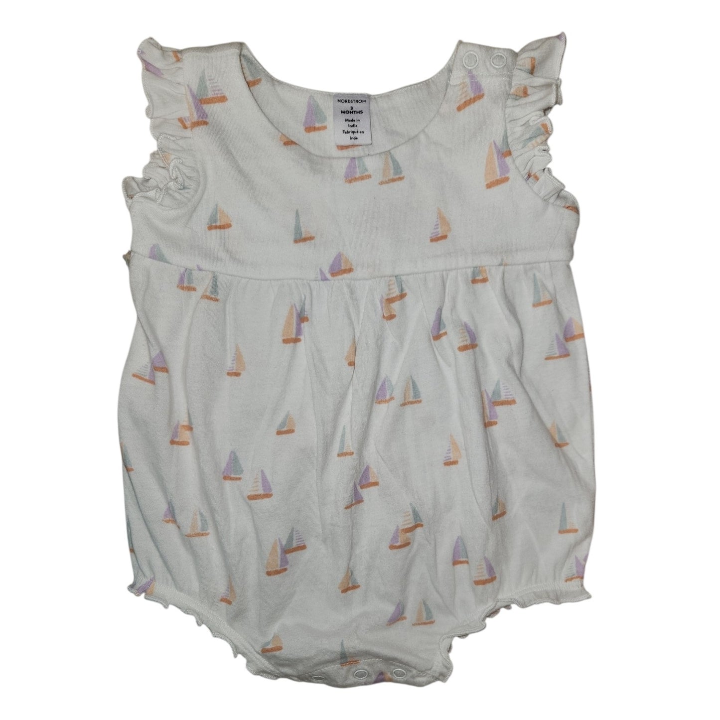 Nordstrom (B) White Infant Size 3 MO Girl's CasualRomper