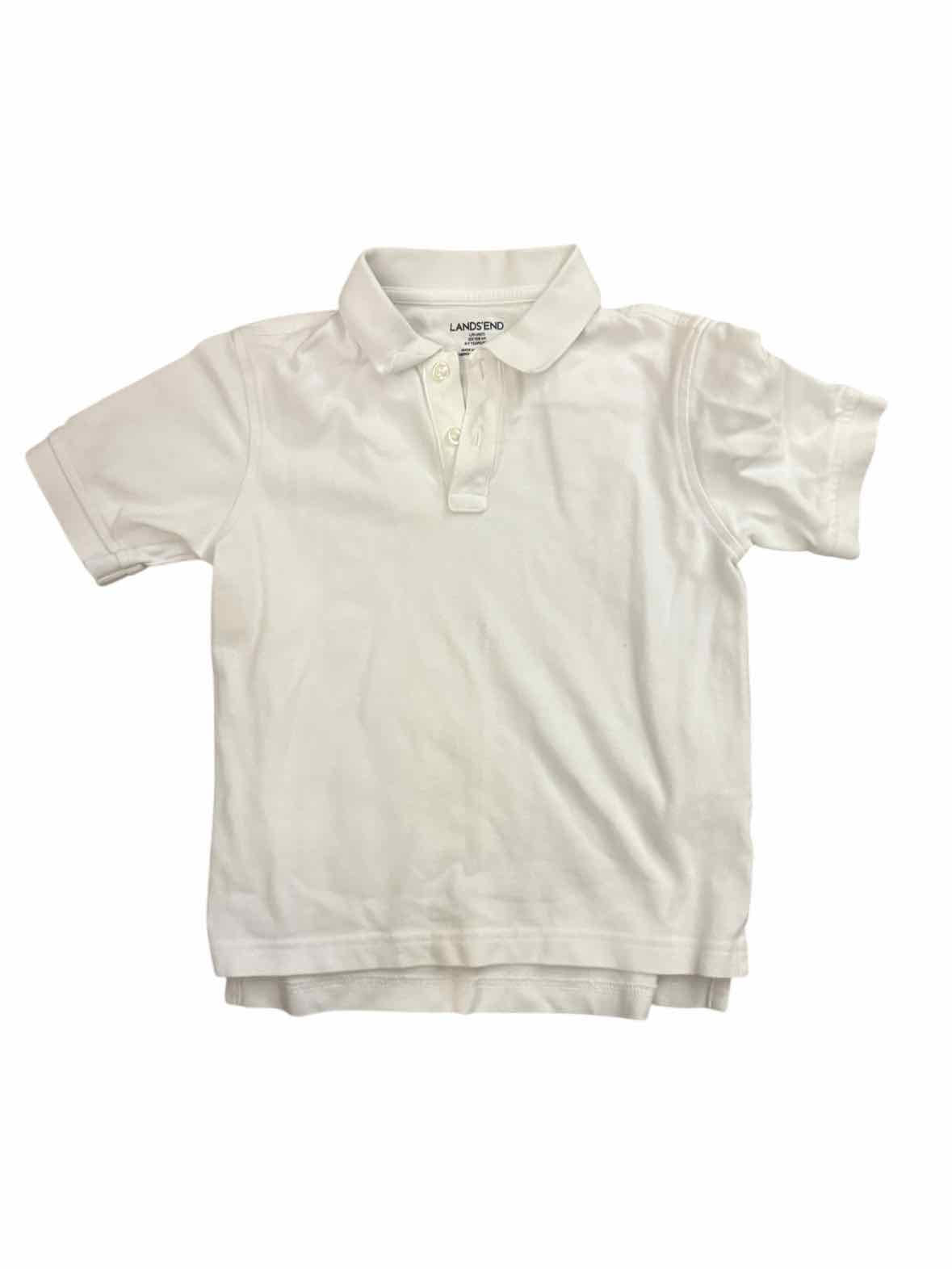 Lands End White Youth Size 7 Boy's Polo