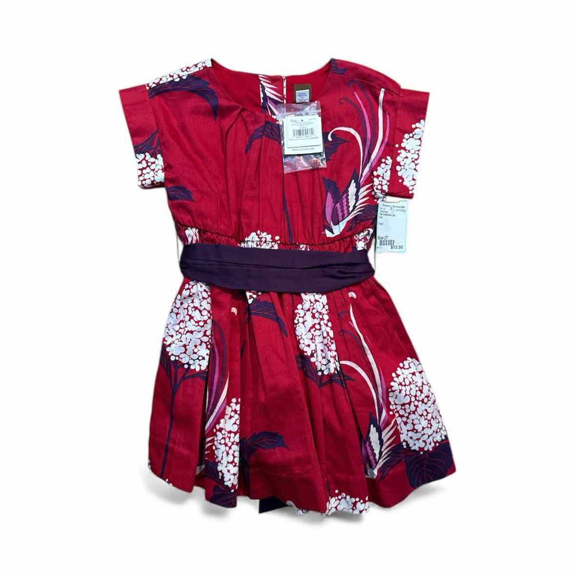 Tea Collection (A) Red Toddler Size 2T PartyDress