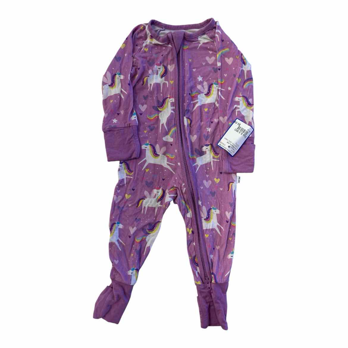 Little Sleepies (AA) Purple Print Infant Size 0-3 MO Girl's 1PCSleepwear