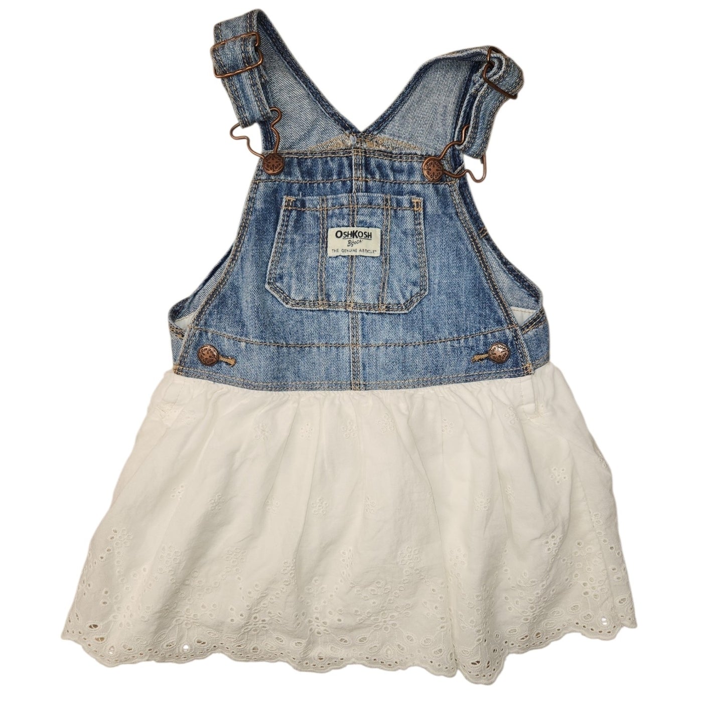 OshKosh BGosh (B) White Infant Size 12-18 MO Girl's Jumper