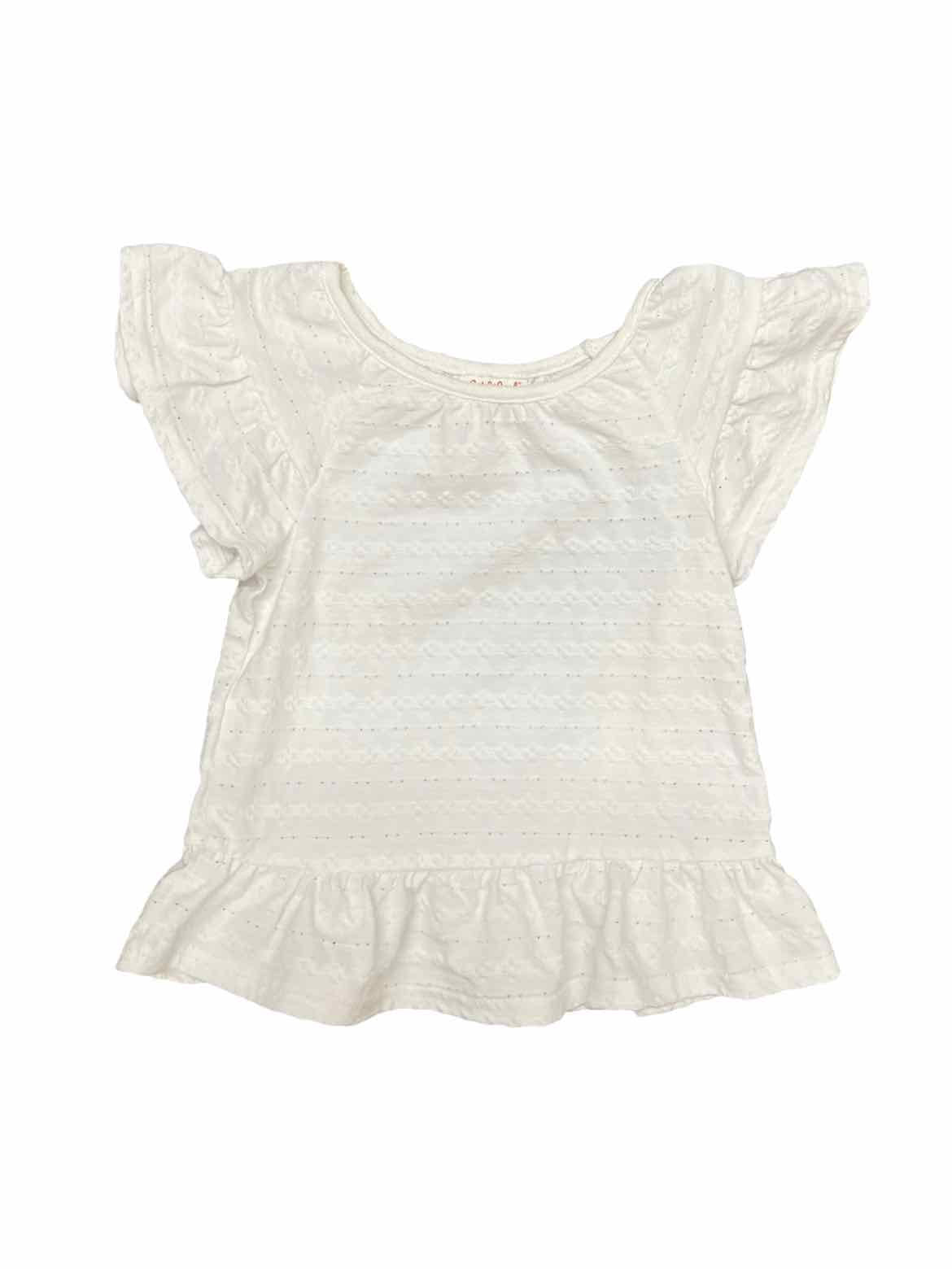 Cat and Jack (D) White Toddler Size 2T Girl's SSTop