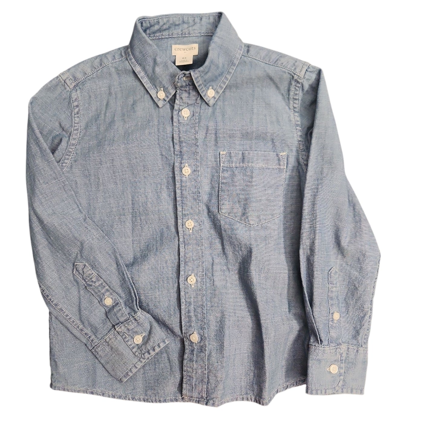 Crewcuts (B) Blue Toddler Size 4-5 ButtondownLS