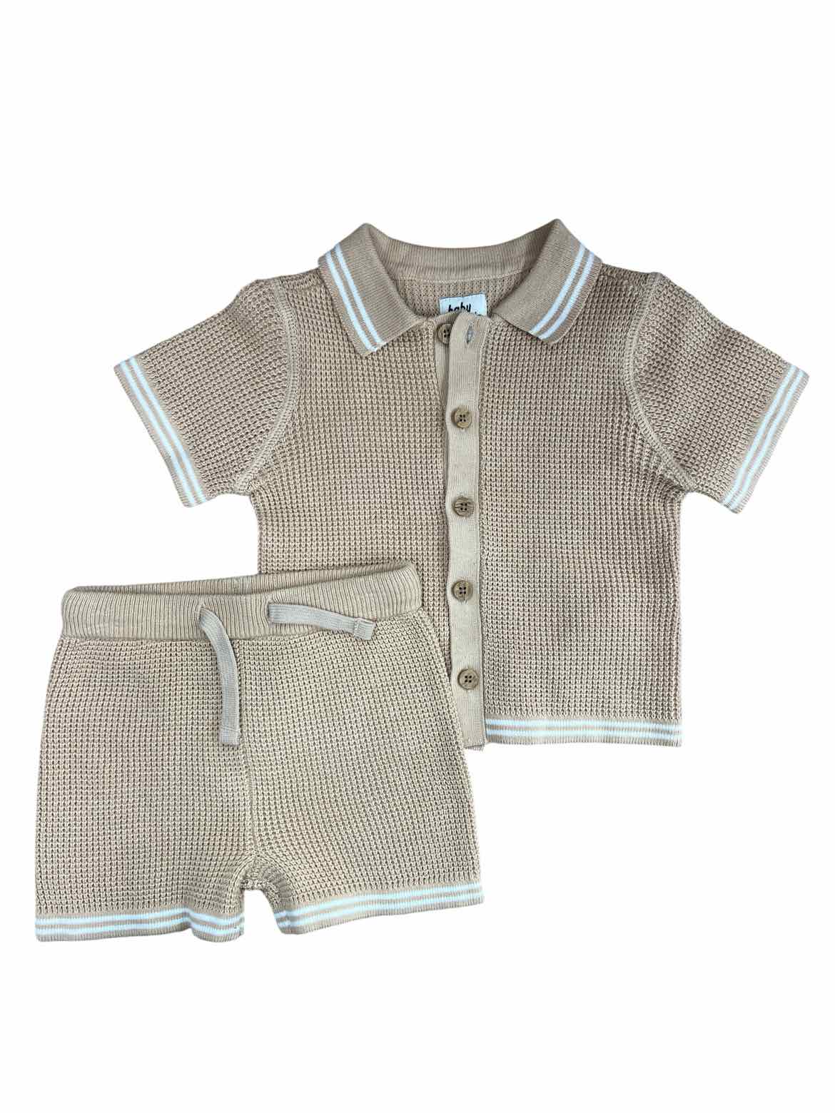 OshKosh BGosh (B) Tan Infant Size 6 MO Boy's 2PC Casual