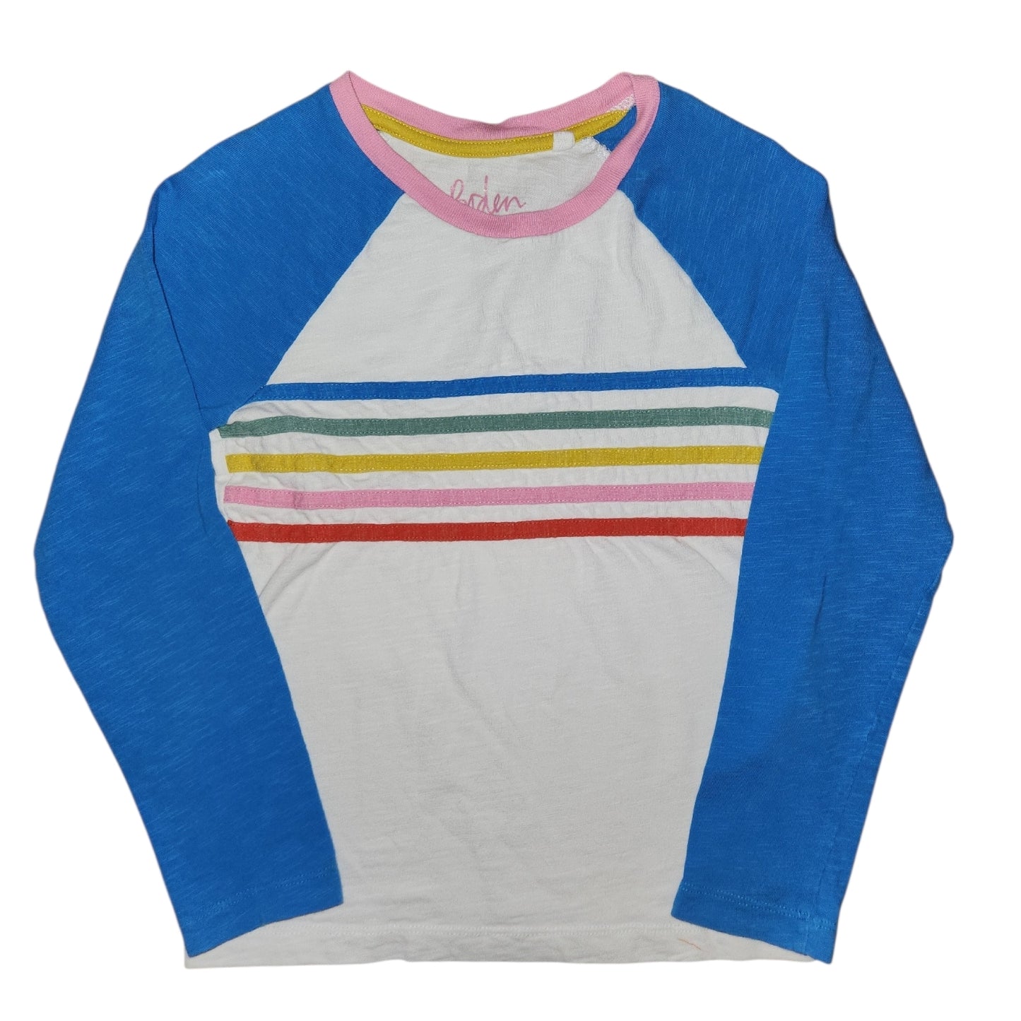 Boden (A) White Print Youth Size 7-8 Girl's LSTopBasic