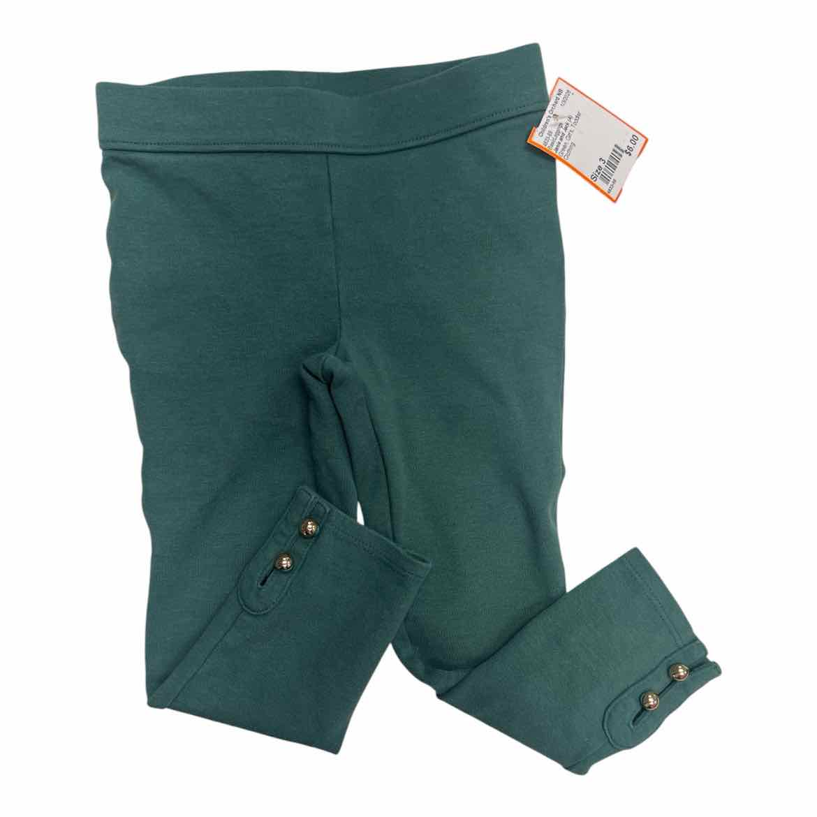 Janie and Jack (A) Green Toddler Size 3 Girl's BasicLeggings