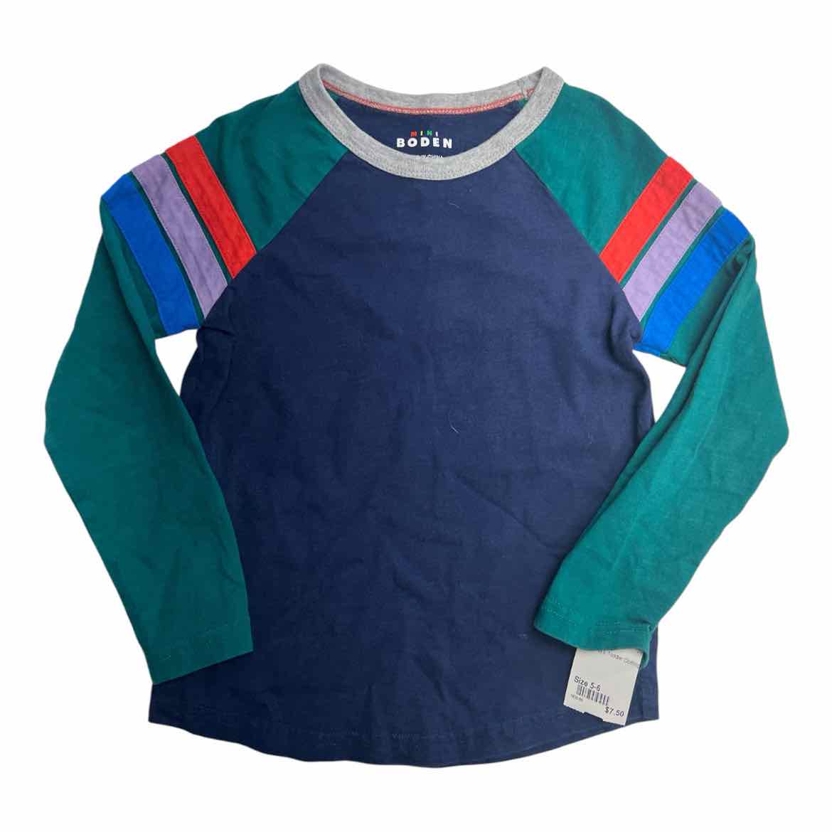 Mini Boden (A) Navy Toddler Size 5-6 Boy's LSTopBasic