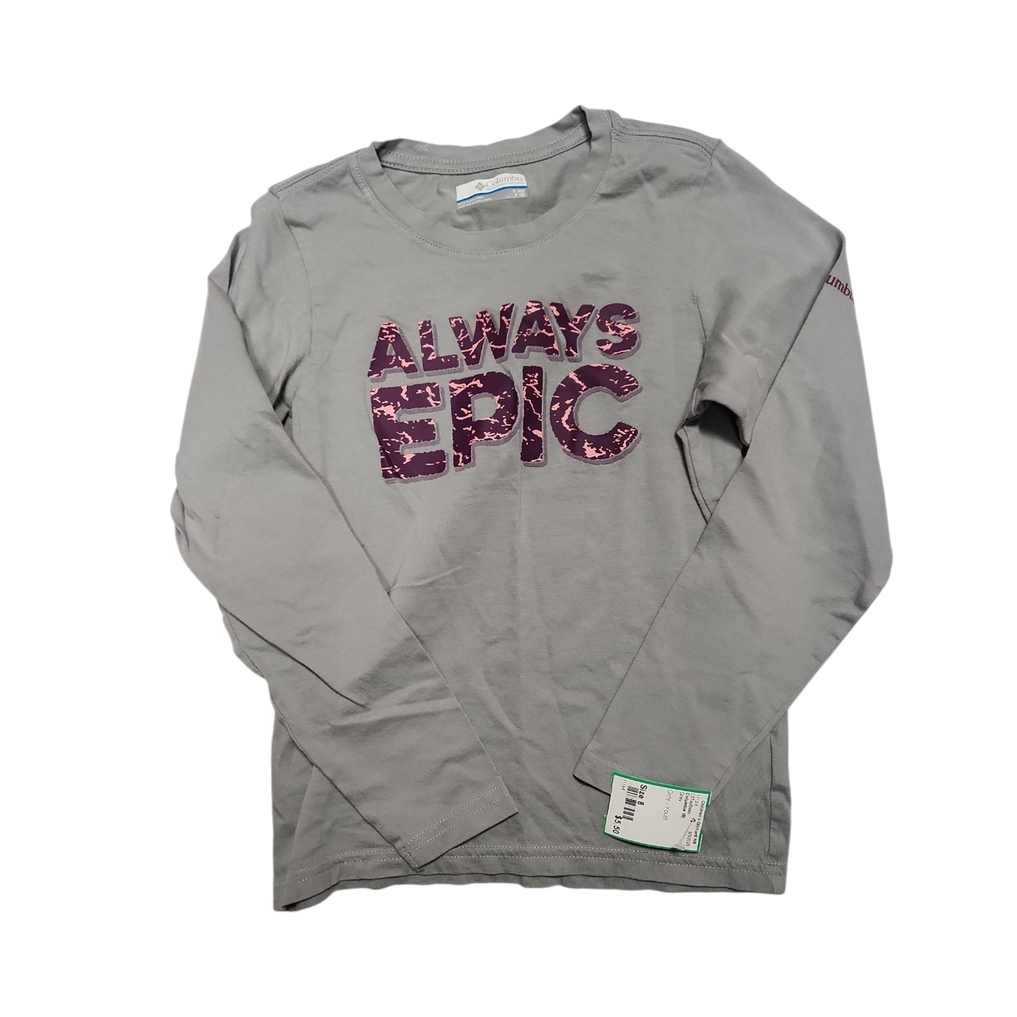 Columbia (B) Grey Youth Size 8 LSTopBasic