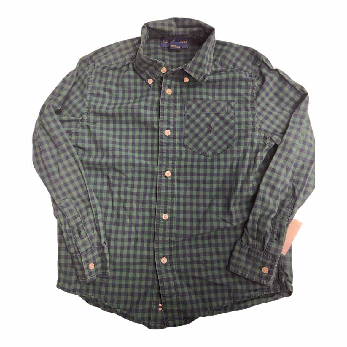 Ralph Lauren (A) Green Youth Size 6 Boy's ButtondownLS