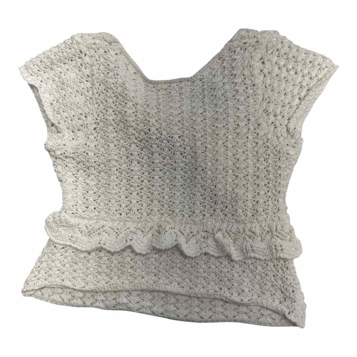 Zara (B) White Youth Size 8-9 Girl's SSTop