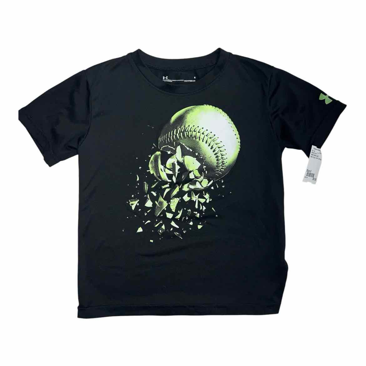 Under Armour (B) Black Youth Size 6 Boy's AthleticTopSS