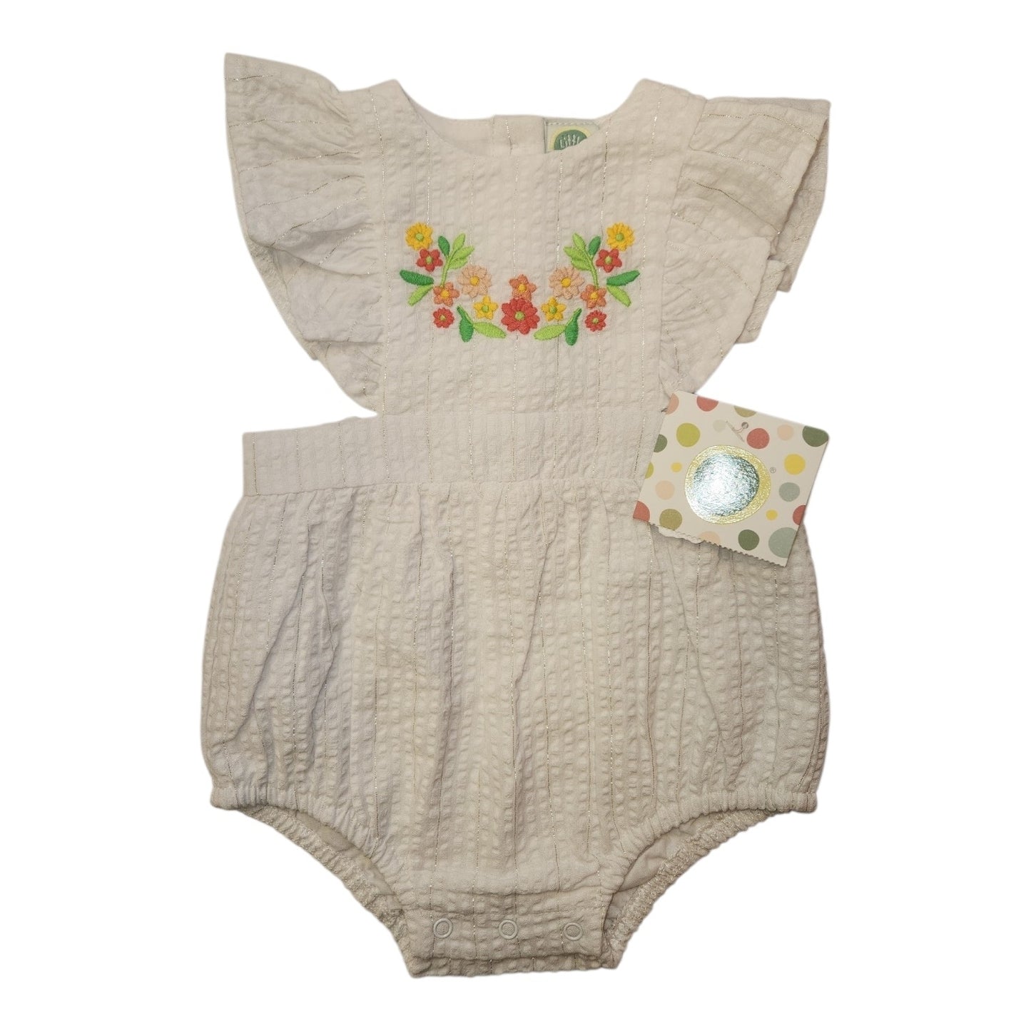 Little Me (C) White Infant Size 3 MO Girl's CasualRomper