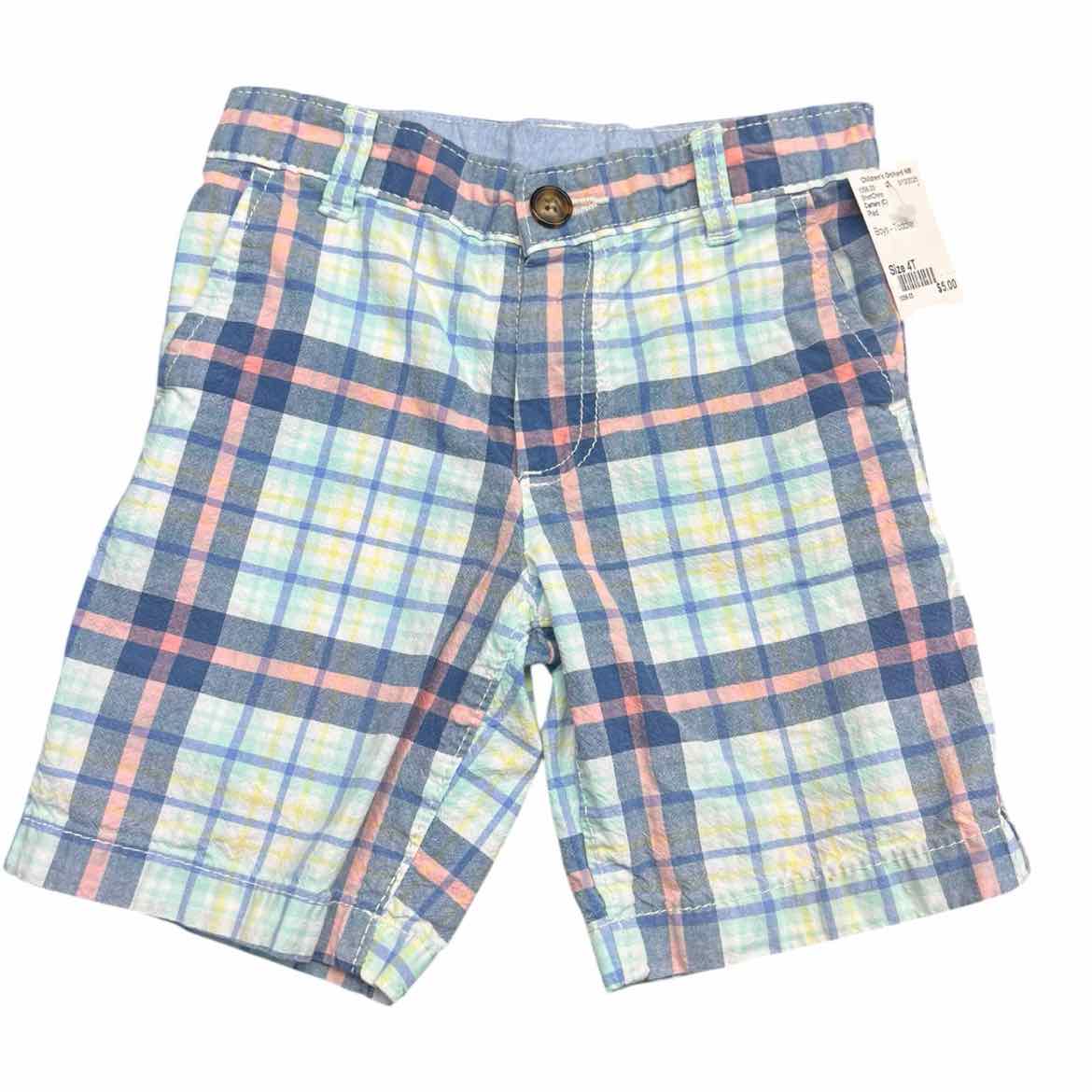 Carters (C) Plaid Toddler Size 4T ShortChino