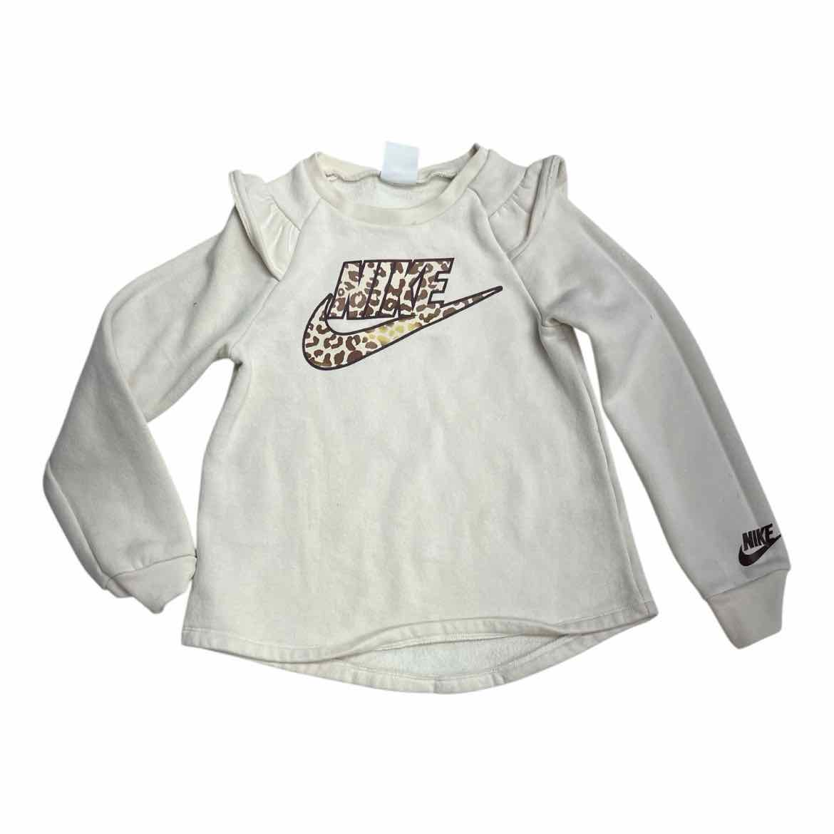 Nike (B) Cream Youth Size 6X Girl's Sweatshirt