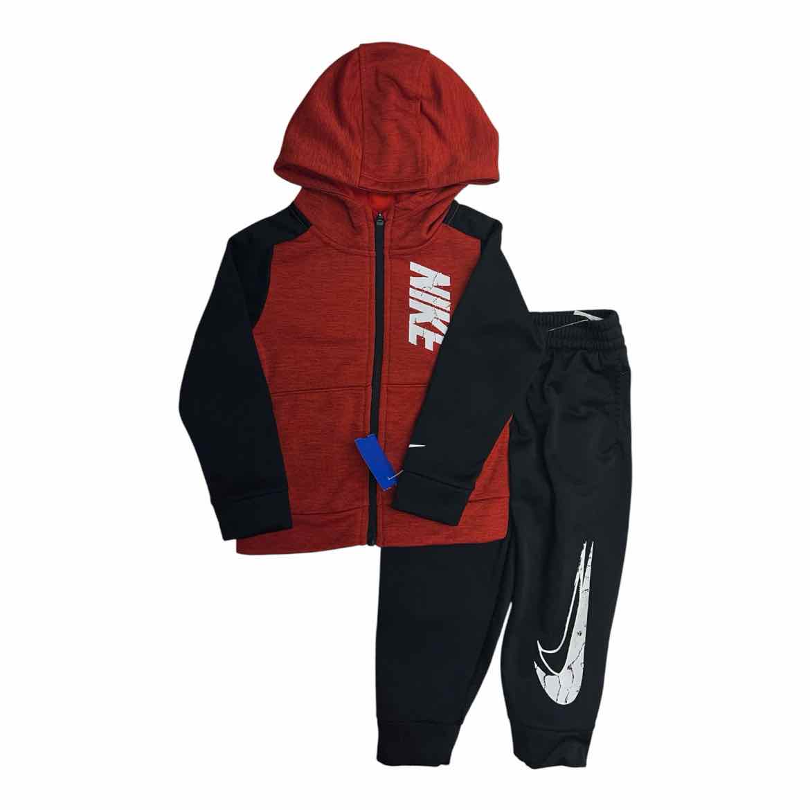 Nike (B) Red Toddler Size 3T Boy's 2PCAthleticPantSuit