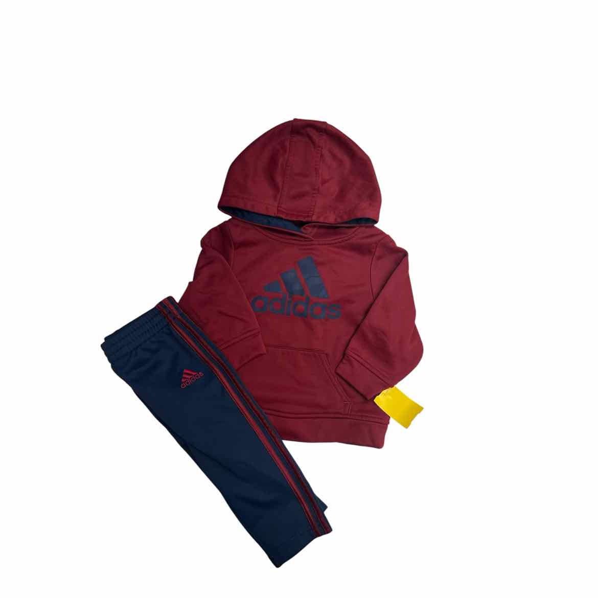 Adidas (B) Navy Infant Size 12 MO Boy's 2PC Athletic Pant Suit
