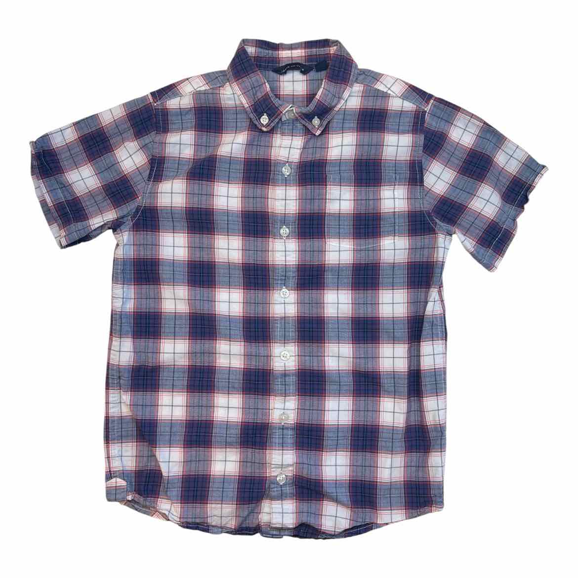 Janie and Jack (A) Plaid Youth Size 14 Boy's ButtondownSS