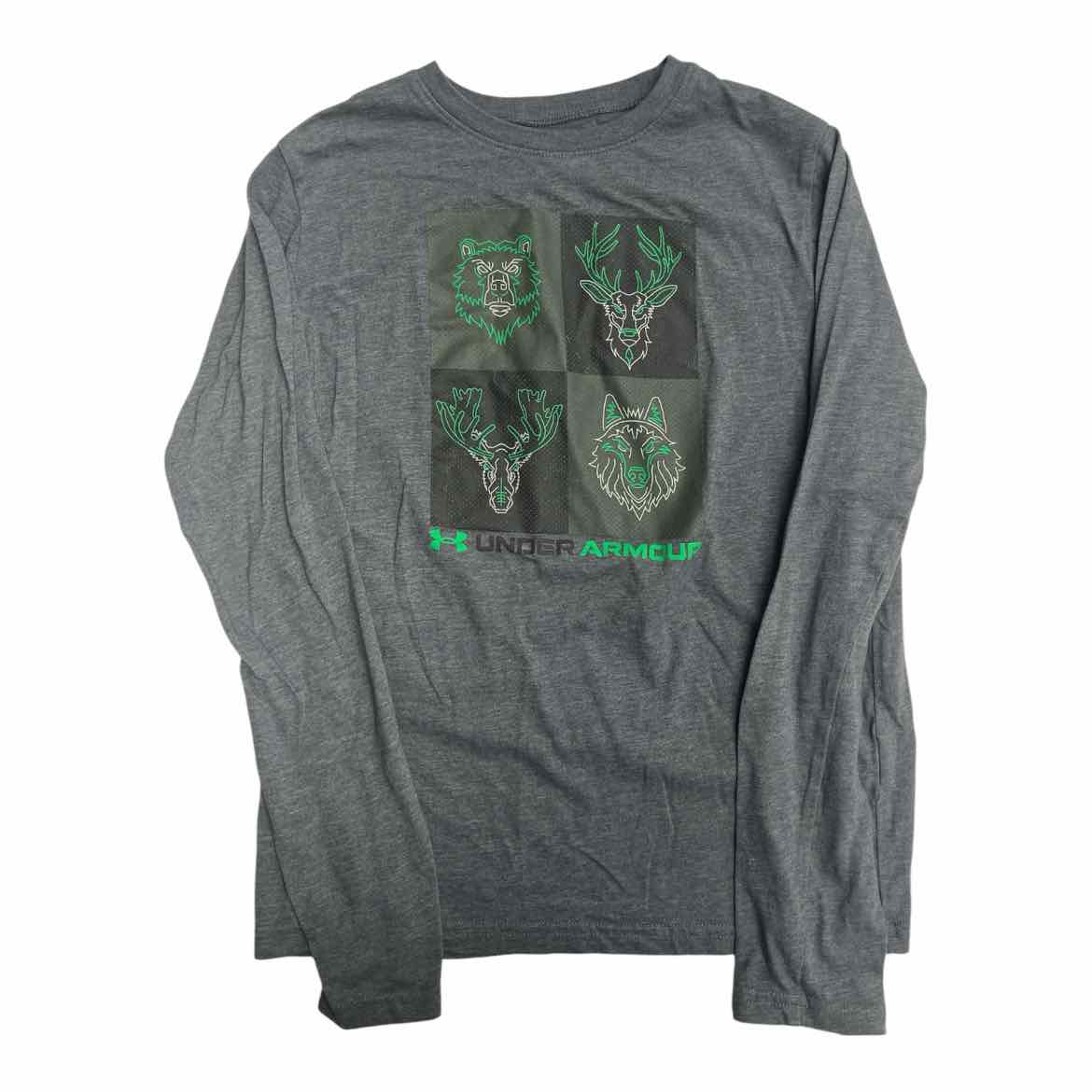 Under Armour (B) Grey Youth Size 14-16 Boy's LSTopBasic