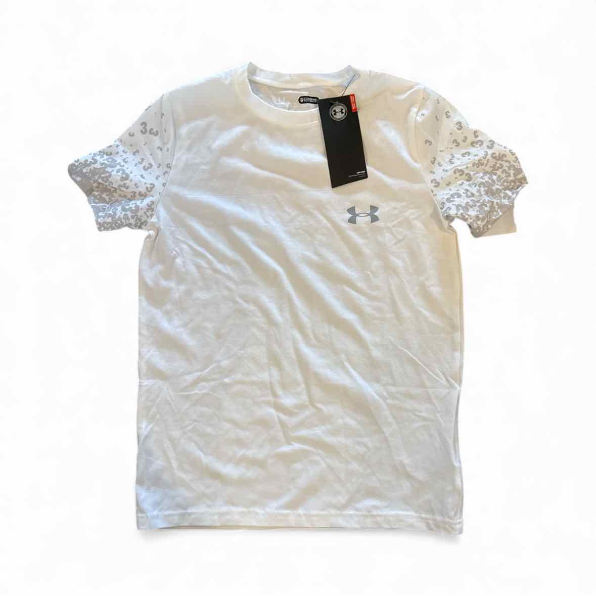 Under Armour (B) White Youth Size 10-12 SSTop