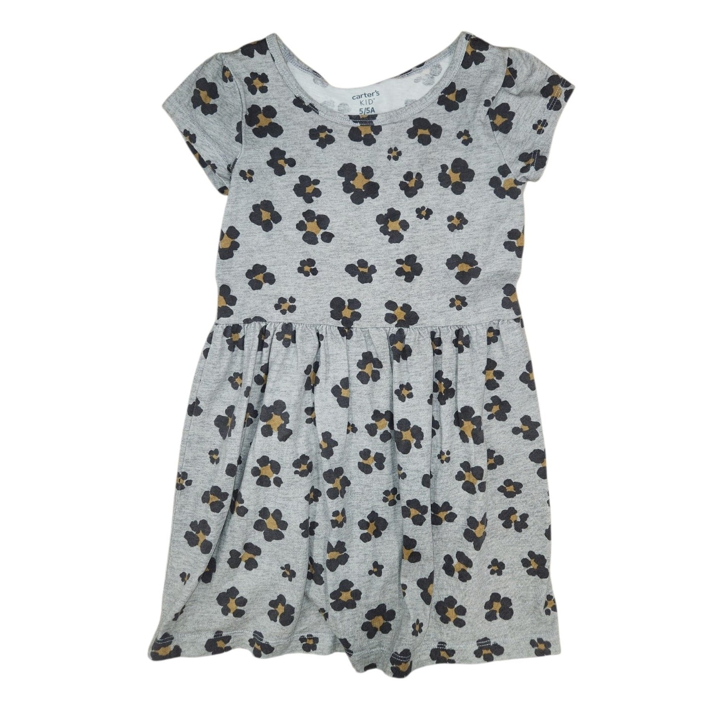 Carters (C) Grey print Toddler Size 5T Girl's CasualDress