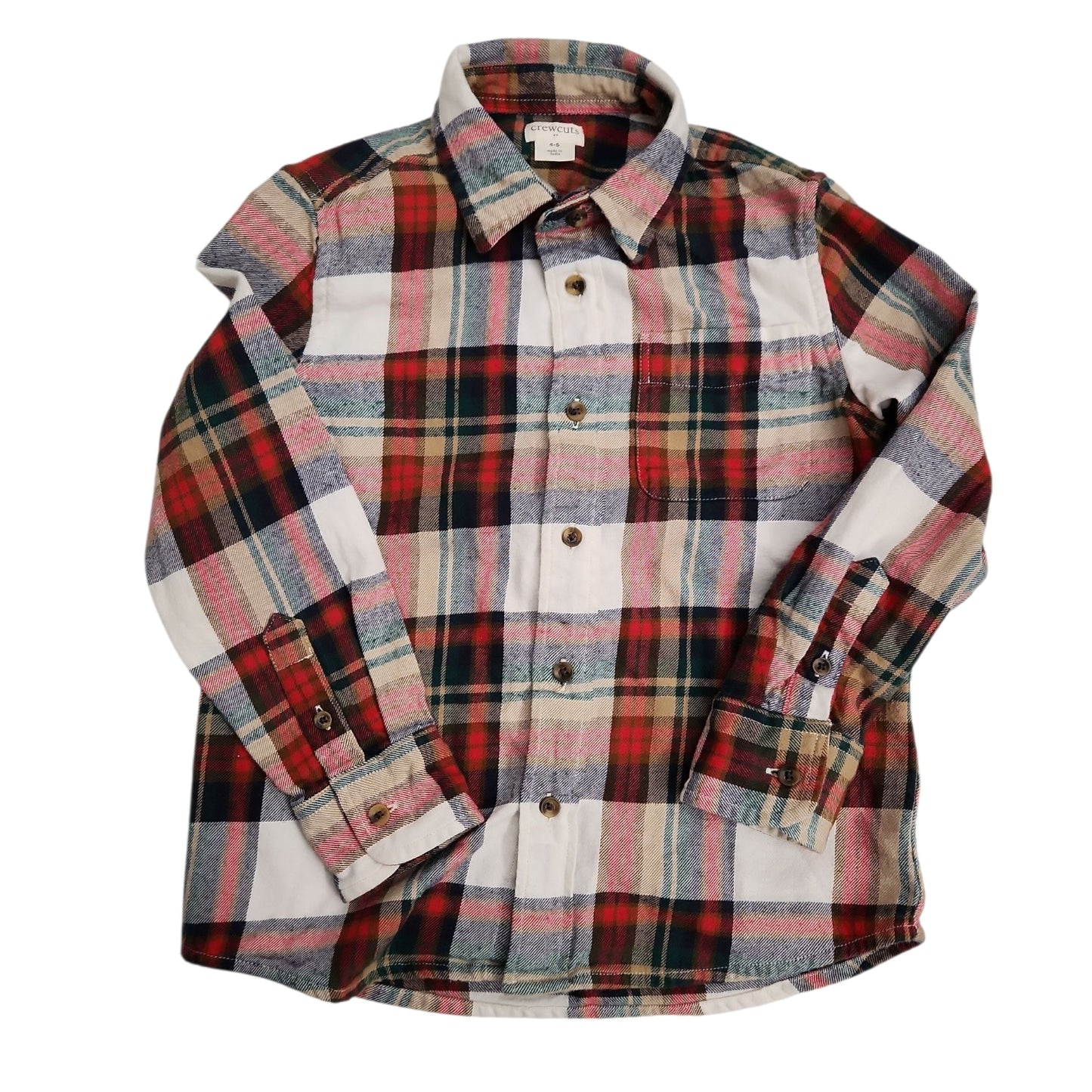 Crewcuts (B) Plaid Toddler Size 4-5 ButtondownLS