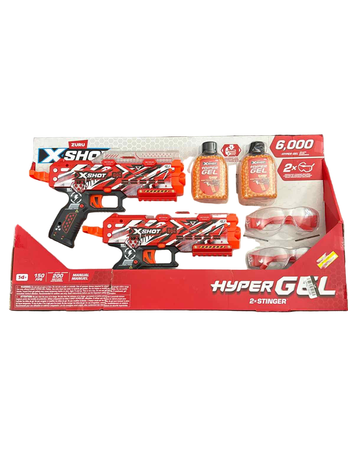 XSHOT Hyper Gel Mini Toy Gel Blaster - 2PK (with 8 Darts) by ZURU